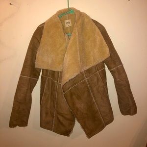 Vintage Suede Jacket with faux fur lining